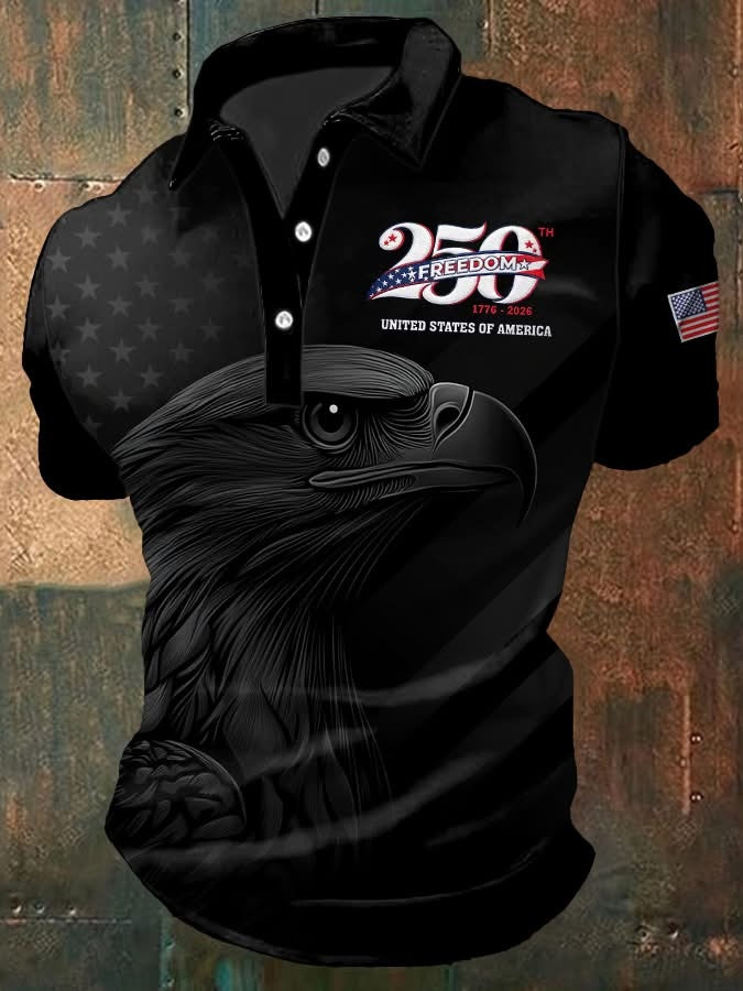 Eagle America 250th United States Polo Shirt Patriotic Merch Gift For Proud Americans – Blissandwear