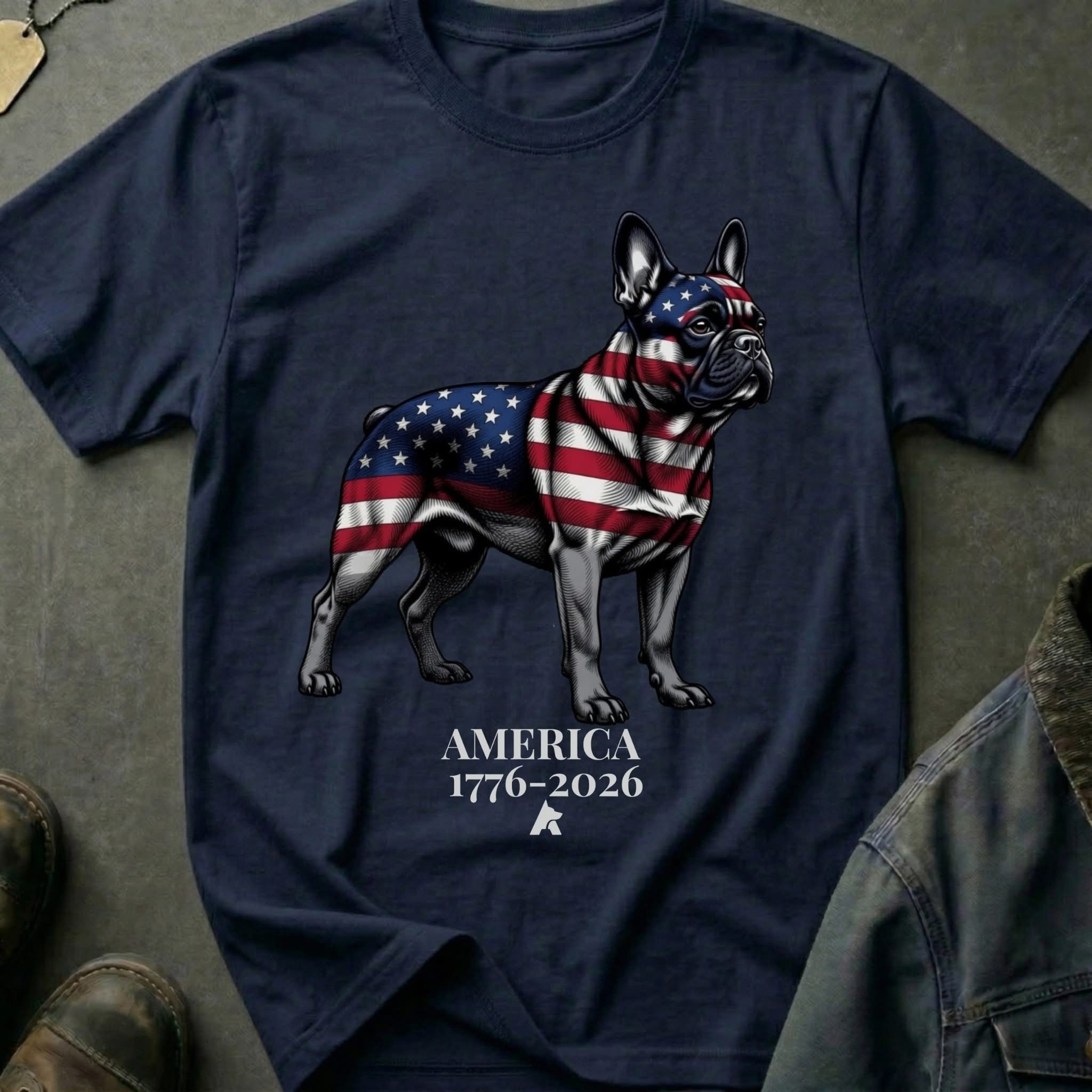 French Bulldog Iron And Stripes Shirt Independence Day Apparel Gift For Dog Lovers – Blissandwear